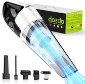 Bol.com Oplaadbare Draadloze Handstofzuiger Met Led-Licht En 2 Filters - Voor Auto Haren Kruimels Mijten - Wit aanbieding