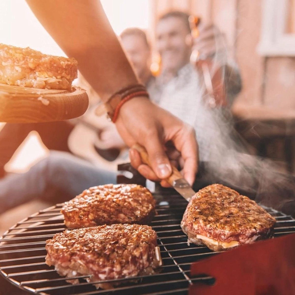 Rond grillrooster van roestvrij staal voor camping outdoor grill cm Zilver