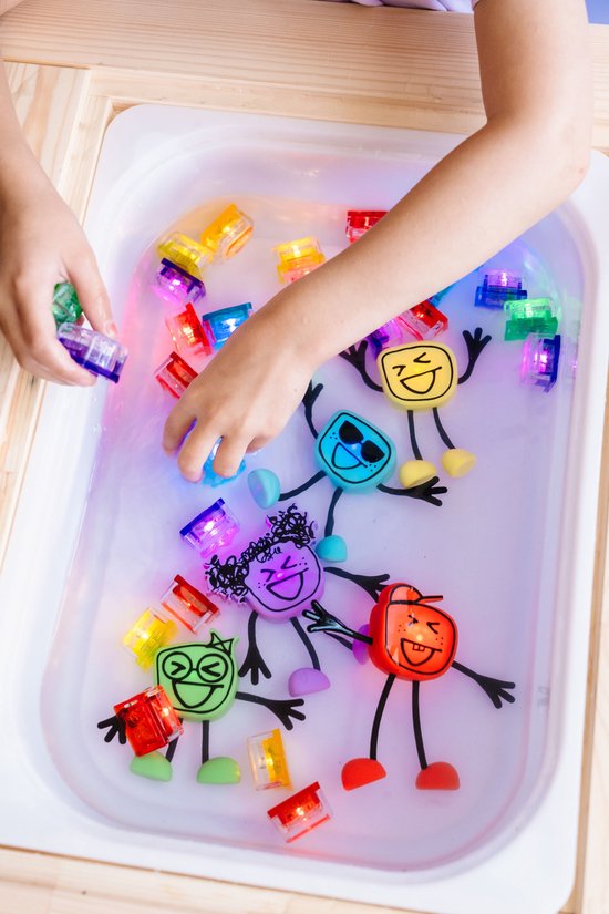 Glo Pals Party, light Up Cubes, Characters, wit, 1+2 stuks van Glo Pals — afbeelding 3