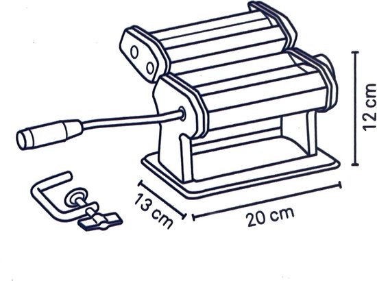 Noodle Maker Machine - roestvrij staal, instelbare dikte-instellingen - handmatige handslinger - vakantiekookgerei - cadeau voor zelfgemaakte pasta - spaghetti fettuccini lasagne - keukenapparaat - keukengereedschap — afbeelding 3