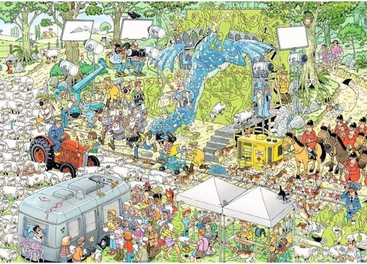 Jan van Haasteren - De Filmset - 2000 stukjes puzzel — afbeelding 3
