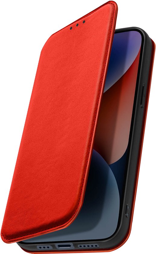 Coque Convient pour portefeuille à rabat Apple iPhone 14, norme vidéo rouge