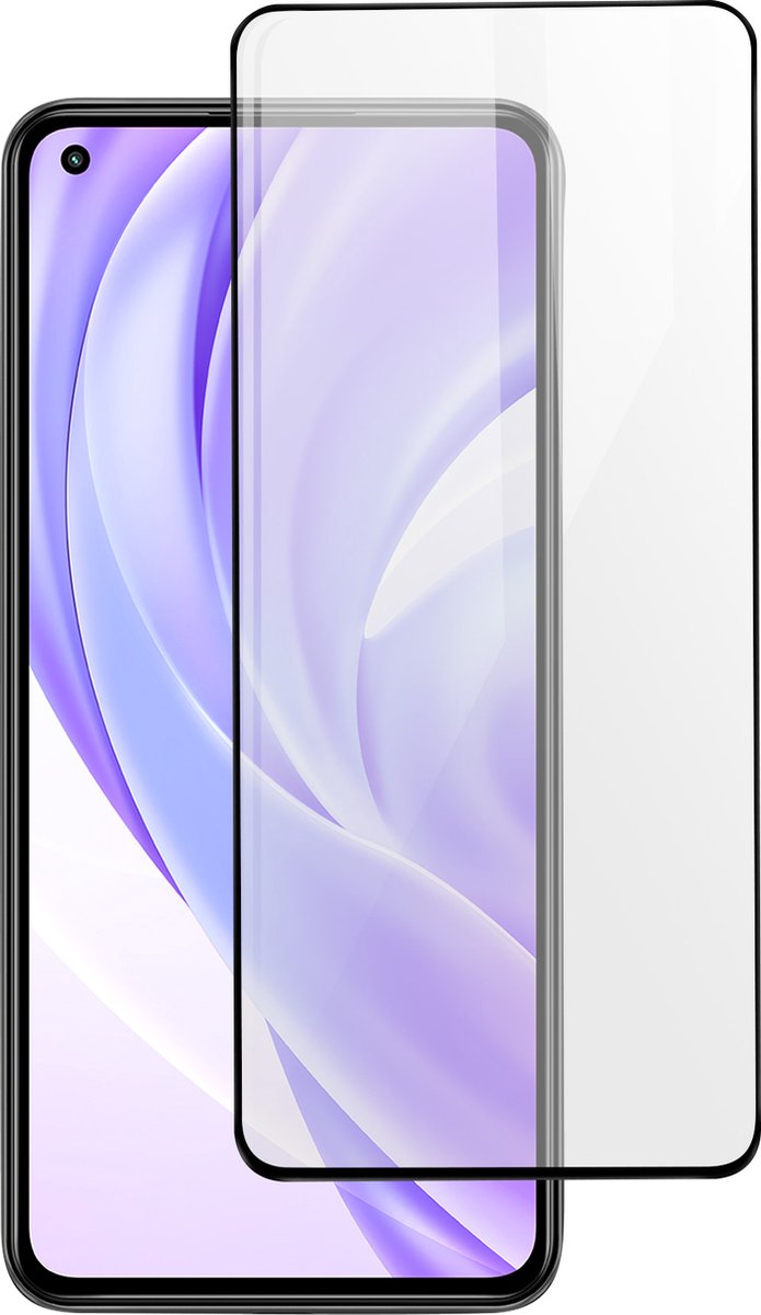 Geschikt voor Xiaomi Mi 11 Lite/Lite 5G gehard glas 9H afgeschuinde rand zwart