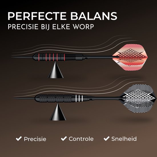 Navy Strikes Dartpijlen Set 26 Gram - Set van 12 Pijlen - 4 Soorten Grip - Flights Darts en Dart Shafts - Darten - 108 Delige Set - Incl Add-a-Gram 27 Gram van Navy Strikes — afbeelding 4