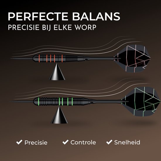 Navy Strikes Dartpijlen Set 24 Gram - Set van 12 Pijlen - 4 Soorten Grip - Flights Darts en Dart Shafts - Darten - 108 Delige Set - Incl Add-a-Gram 25 Gram van Navy Strikes — afbeelding 4
