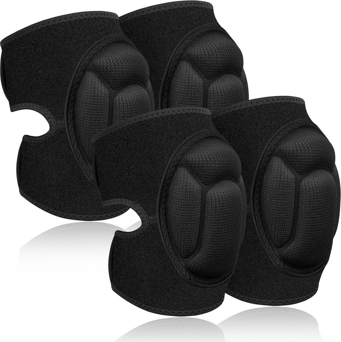 Kniebeschermers met antislip en schuimvulling voor tuinieren - 2 paar kniekussens voor werken (L)