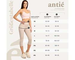 Antié AN-AN60-101-LE Dames Capri Leggings - Sport - Vrijetijdsbroek - 3/4 Lengte - Katoen - Sporbroek - Yogabroek - Amarant - M