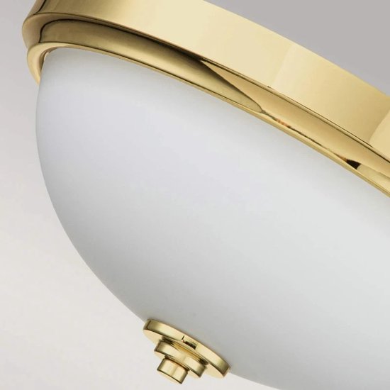 Feiss LED Badkamerarmatuur Malibu | 2X E27 Max 60W | IP44 | Dimbaar | Polished Brass
