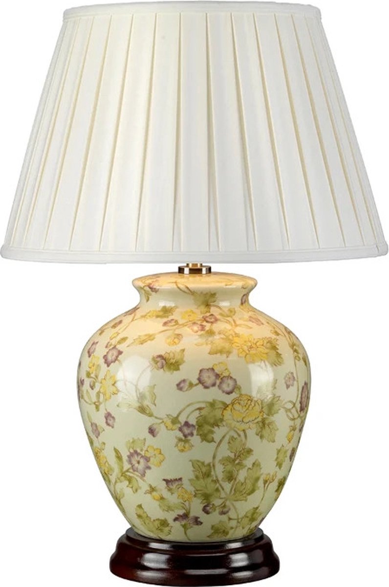 Elstead Lighting LED Tafellamp Yellow Flowers | 1X E27 Max 60W | Yellow and Purple