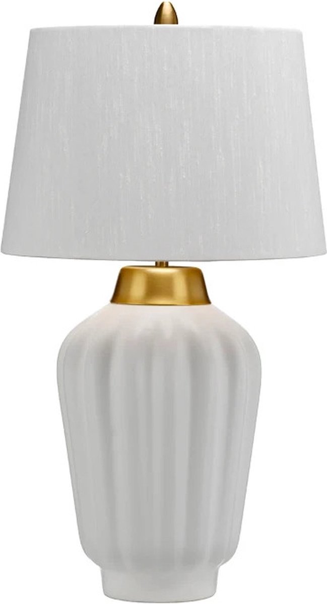 Quintiesse LED Tafellamp Bexley | 1X E27 Max 60W | White & Brushed Brass