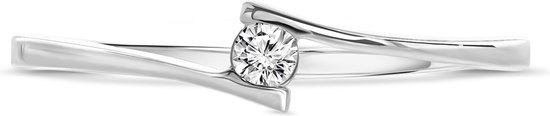 Miore - Ring avec Diamant Dames - 9 Carats - Couleur Or Blanc