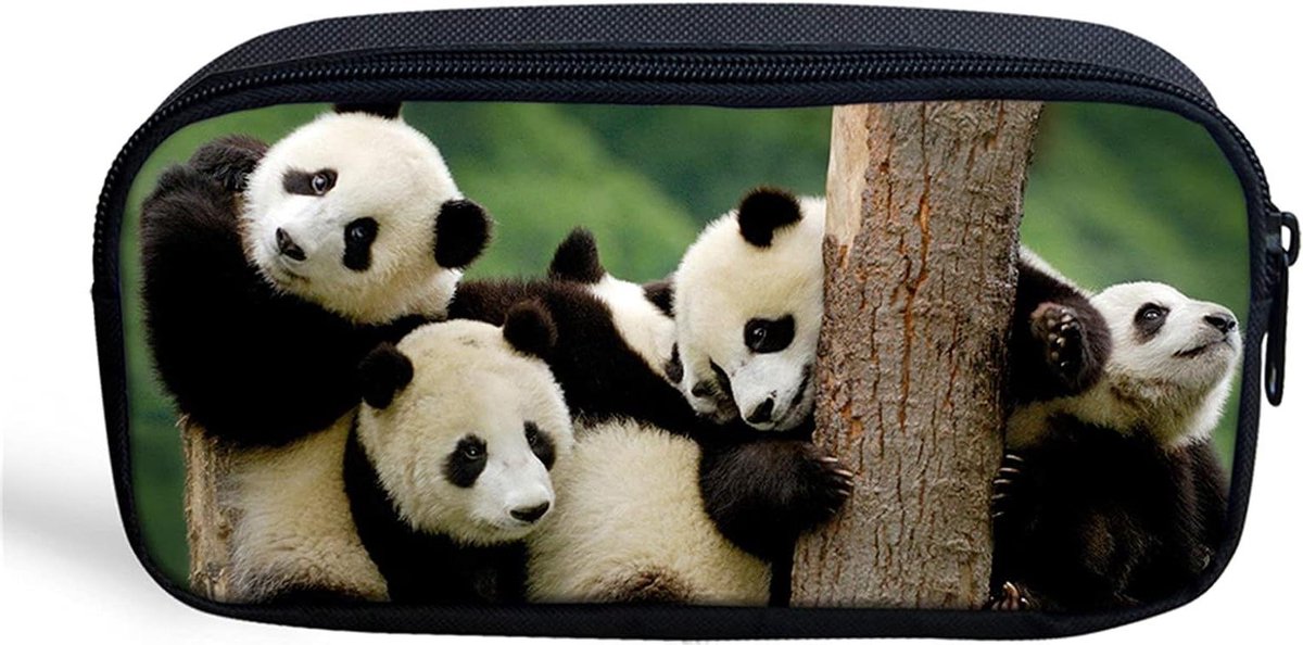 Leuke Panda Potloodtas met Rits voor Kinderen - Jongens en Meisjes School Pen Case