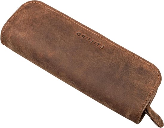 Alfie Leather Pencil Case Vintage Pen Case Stationary Organiser Women | INDIA