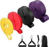 Bandes Élastiques Musculation WuGU - Lot De 4, 3 Niveaux Résistance, Yoga/Pilates/Fitness