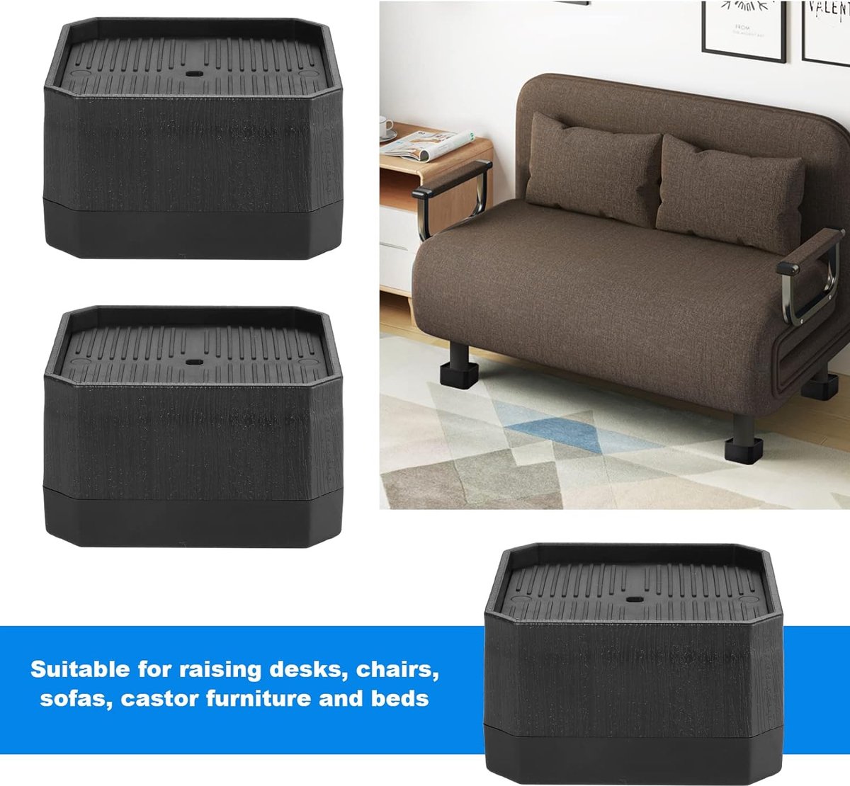 Secucare bed en meubelverhogers 13 cm set van 4 stuks