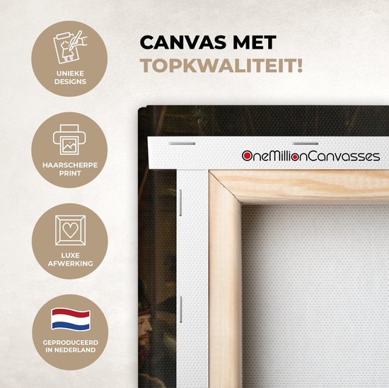 Peinture sur Toile La Ronde de Nuit - Art - Maîtres Anciens - Rembrandt - 150x100 cm - Décoration murale