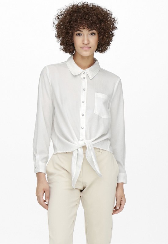 ONLY ONLLECEY LS KNOT SHIRT NOOS Chemisier Femme Taille XL bol