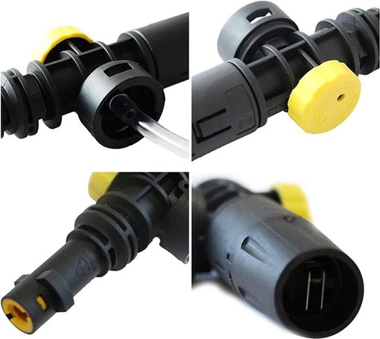 AIM Tools schuimkanon compatibel met Karcher K2 K3 K4 K5 K6 K7 hogedrukreiniger, met 5 mondstukken, 1/4 snelkoppeling, 1L sneeuwschuimlans zeepdispenserfles AIM Tools schuimkanon compatibel met Karcher K2 K3 K4 K5 K6 K7 hogedrukreiniger, met 5 mondstukken, 1/4 snelkoppeling, 1L sneeuwschuimlans zeepdispenserfles