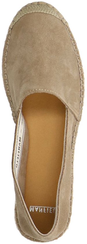 Manfield - Femme - Espadrilles en daim beige - Taille 42