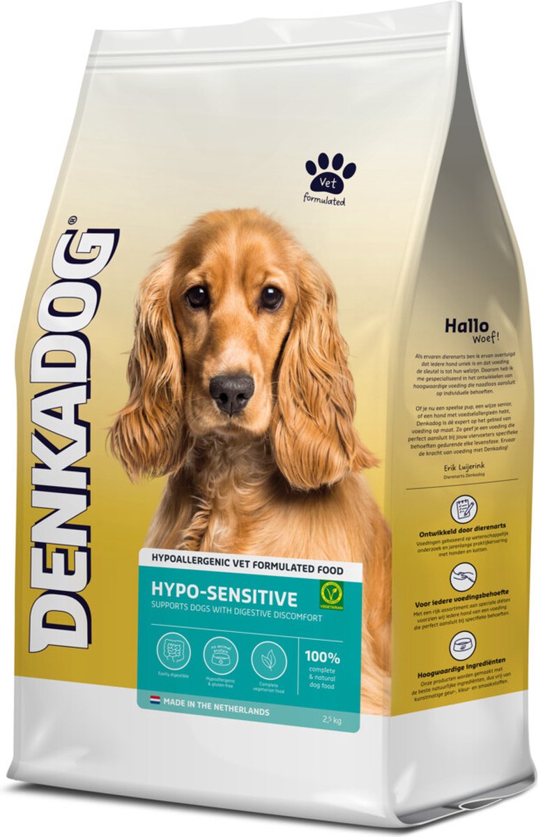 Denkadog Denkadog Hondenvoer Hypo Sensitive - 4 x 2,5 kg - Voordeelverpakking