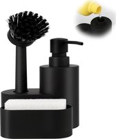 Mat zwarte badkamer accessoires set, 4PC Embossing keramische badkamer sets complete-tandenborstel houders, zeep dispenser, zeepschaal, tandenborstel beker, zwarte badkamer decor, badkamer aanrecht