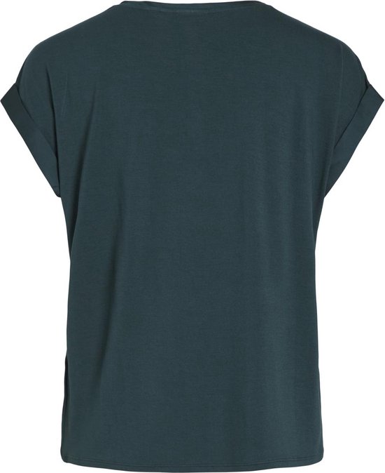 Vila VIELLETTE SS SATIN TOP - Ponderosa Pine Vert Foncé