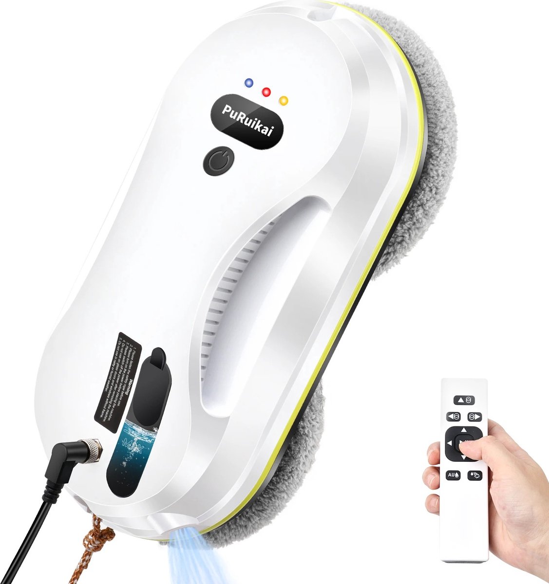 Goedkoopste Robot Glazenwasser - Voor Raam - Ultrasone Water Spuiten - Raam Schoonmaak Robot - Elektrische Glazenwasser - Wit