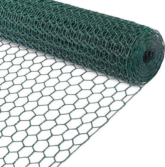 GardenGloss Kippengaas 150cm Hoog - Gegalvaniseerd Zeskantgaas met