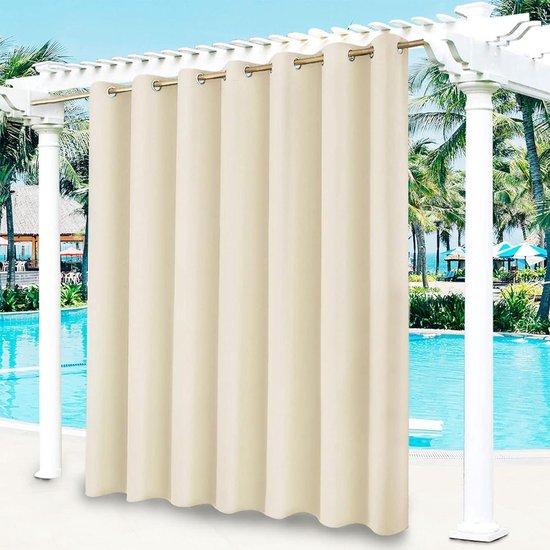 Ezcasch Dekzeil, transparant, 2 x 3 m, met inslagringen, transparant zeil, waterdicht afdekzeil, 420 g/m², afdekzeil, transparante afdekfolie, windbescherming, terras voor buiten