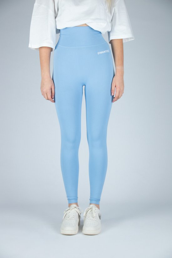Fitness legging - Legging hoge taille - Legging Gym Sport - Hardloop - Yogabroek voor dames - Sneldrogend, ademend en rekbaar - Spandex / Nylon - Kleur Lichtblauw - Maat M — afbeelding 3