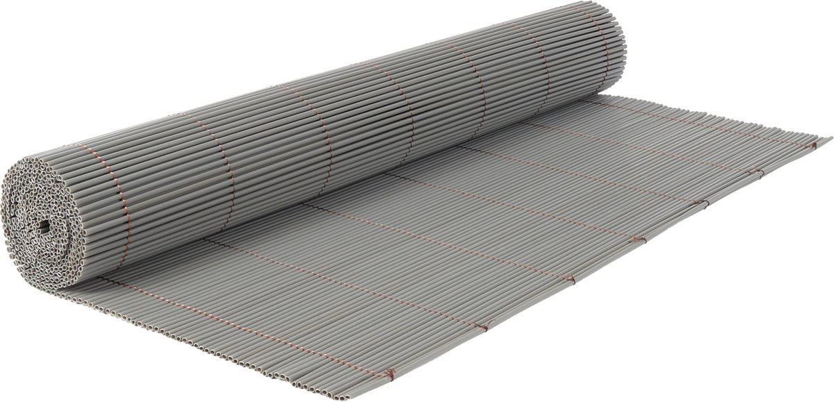 Kunst Rieten Balkonscherm Deluxe | Grijs - 100cm x 300cm - kunststof rieten balkonhek - rieten hek - tuinscherm/ balkonscherm