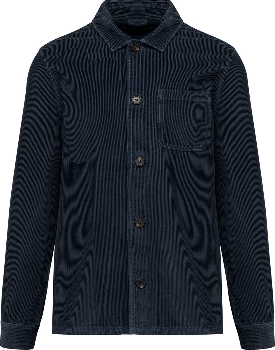 Native Spirit Ecologisch ribfluweel herenjasje NS603 Washed Marineblauw