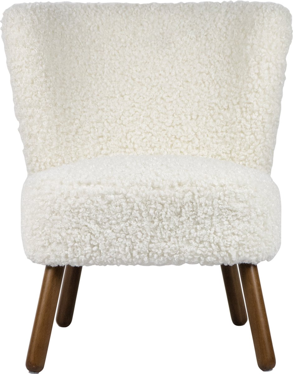stoel teddy krul wit 60x72x74cm