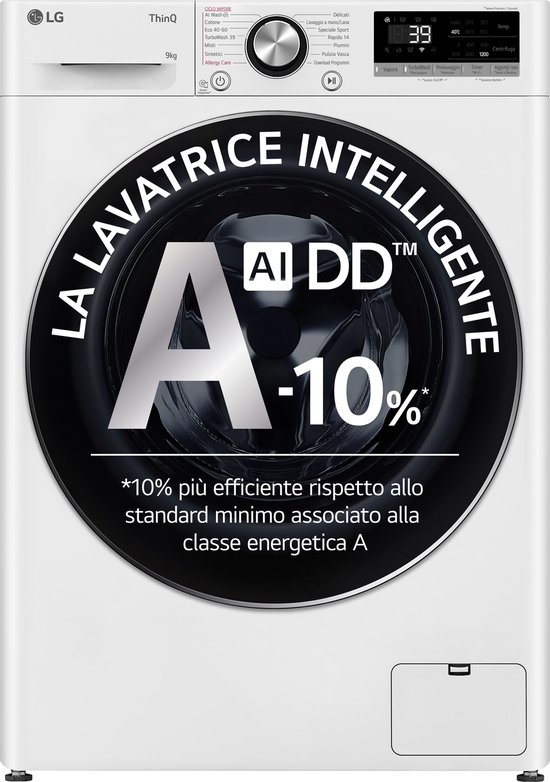 Lg F2R7S09TSWC wasmachine Voorbelading 9 kg 1200 RPM Wit