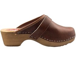 Dina Zweedse klompen - Tuinklompen - Thuisklompen - Unisex klompen - Klassiek Bruin - maat 45