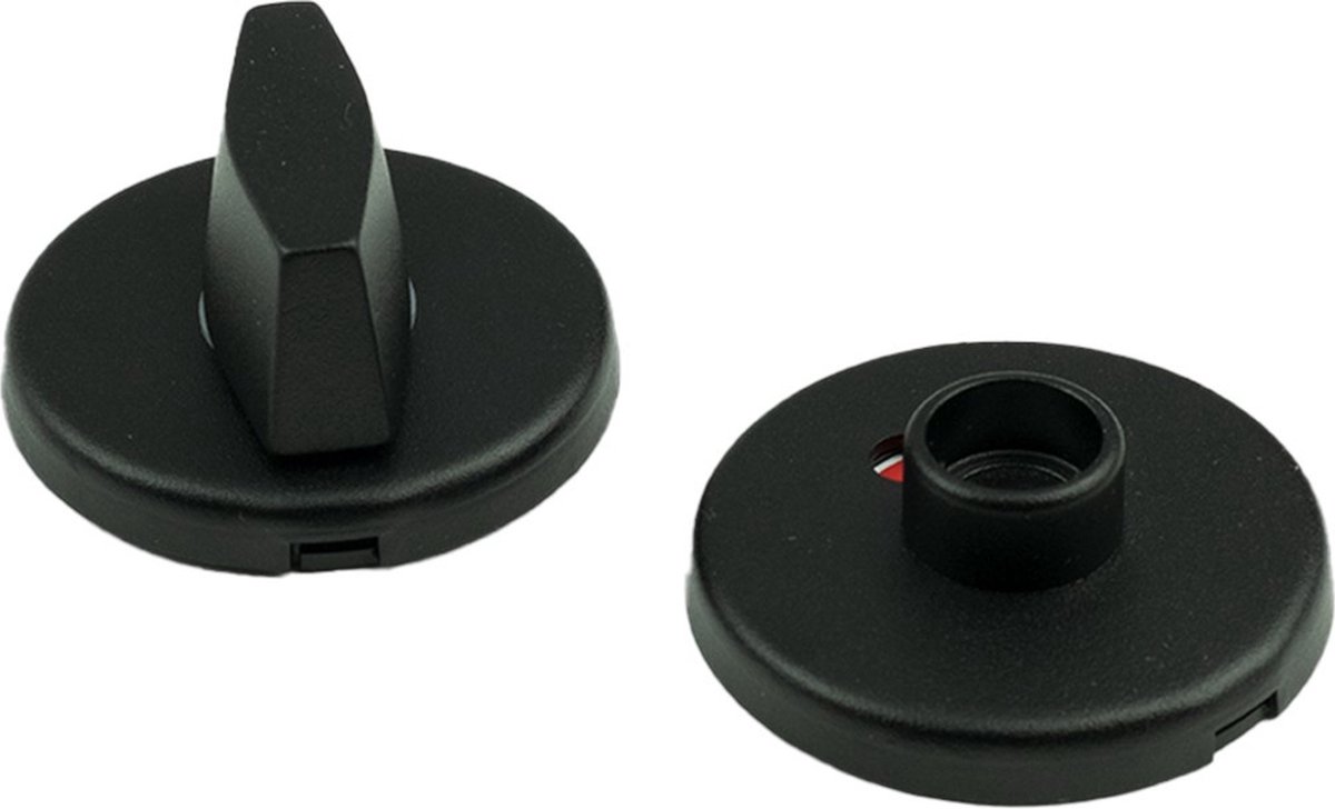 Klikrozet WC 8mm Rond Aluminium Zwart 55mm Toulouse - 1216630
