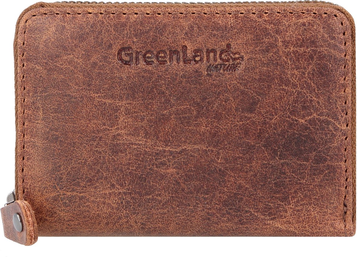 Greenland Nature Montana Creditcard etui RFID Leer 10,5 cm - 10 Sleuven - braun