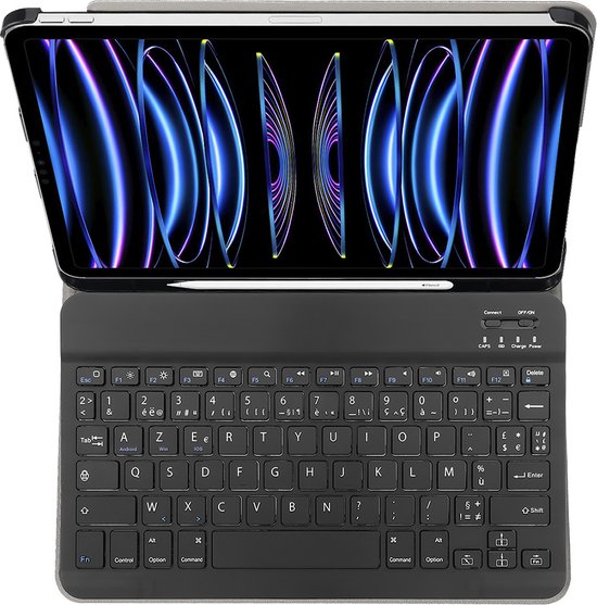 Housse de clavier Just in Case adaptée à iPad Pro 11 (M4) - Zwart uni - Simili cuir