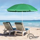 Bol.com Strand parasol 160 cm met beschermhoes - verstelbare hellingshoek en hoogte voor balkon tuin en terras aanbieding