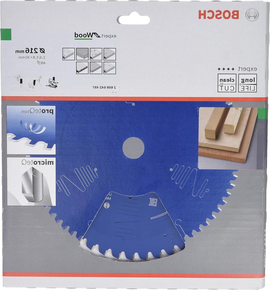 Cirkelzaagblad Expert for Wood Ø 216 x 30 x 24 mm 48 tanden accessoire voor cirkelzaag