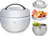 Récipient isotherme pour aliments en acier inoxydable POMME 1 l - Récipient chauffant - Bouteille thermos pour le déjeuner - Thermos à soupe - Récipient alimentaire - Pot à déjeuner