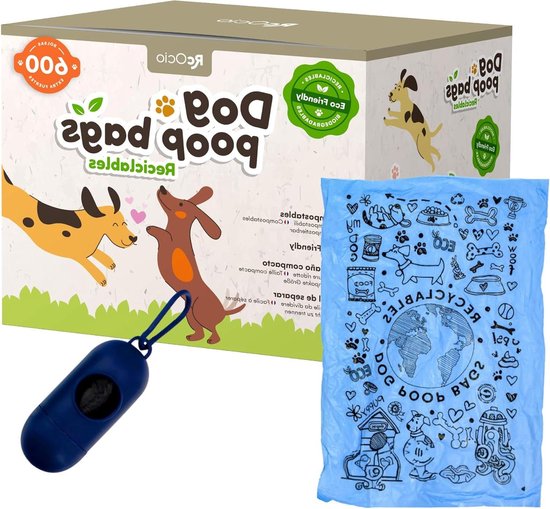 alphazoo Hondenpoepzakjes biologisch afbreekbaar, 600 stuks, extra scheurvast & lekvrij, composteerbare hondenpoepzakjes op rol, duurzame alphazoo Hondenpoepzakjes biologisch afbreekbaar, 600 stuks, extra scheurvast & lekvrij, composteerbare hondenpoepzakjes op rol, duurzame