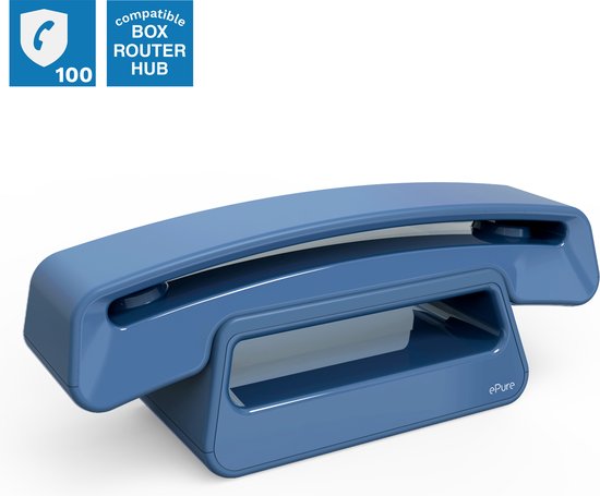 Téléphone résidentiel Alcatel E-pure Iconic Dect bleu : Stylé, fonctionnel, élégant et bien pensé