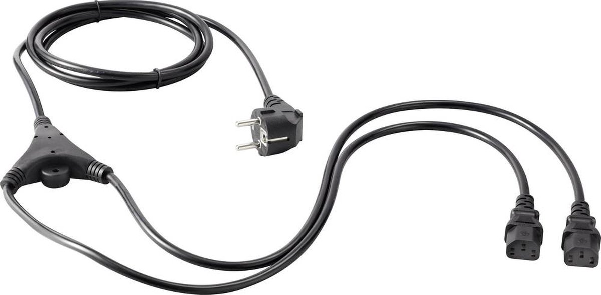 Sygonix SY-5178378 Apparaat (koud) Y-kabel Zwart 2 m