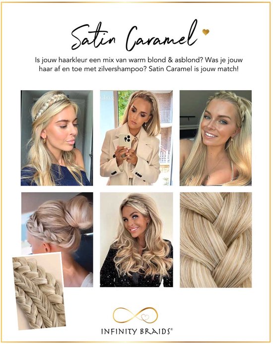 Infinity Braids - Braidies - Set van 3 Clip-in Vlechtjes - Lizzy, Jolie ...