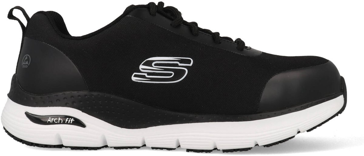 Skechers heren veiligheidssneakers SRRINGSTAP ARCH FIT 200086EC BKW zwart/wit