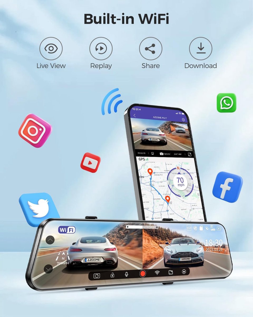 Dual Dashcam - Dashcam Voor en Achter - Auto Camera Dashcam - Dashcam Auto - Dual Dashcam voor Auto – foto 7