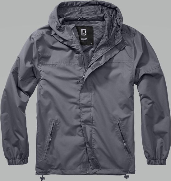 Brandit Herren Jacke Summer Windbreaker Frontzip Anthrazit-M