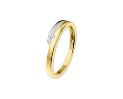 The Jewelry Collection Ring Diamant 0.018 Ct. - Bicolor Goud
