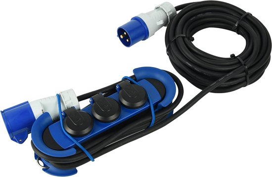 Industriële CEE-stekker Voor Buiten, 3-pins IP67 Waterdichte Connector 250v 16a Blauw
